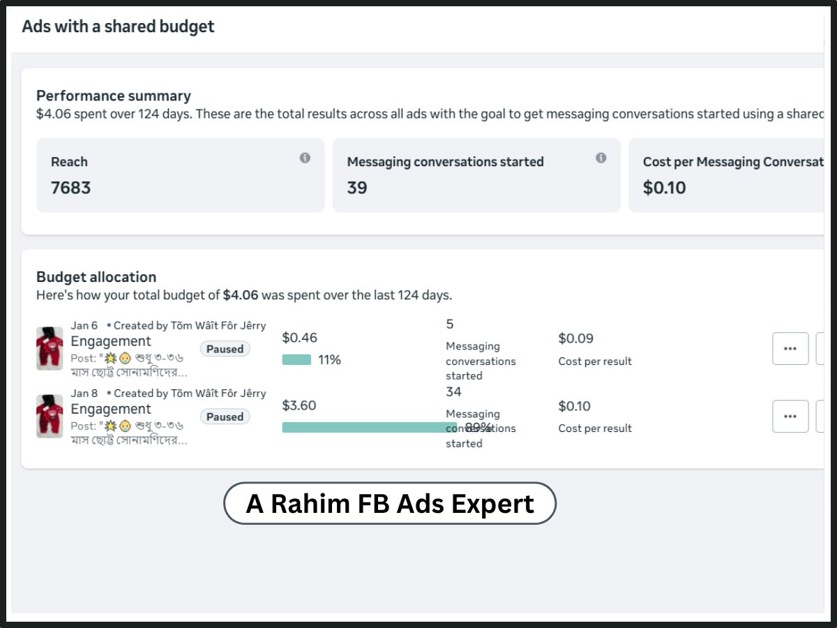 Facebook Ads Result
